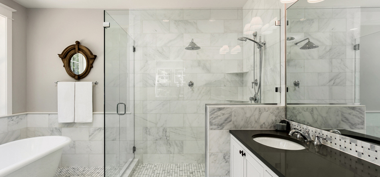 bathroom shower door installation in Beverly Hills